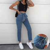 Women’s High-Waisted Washed Plus Size Jeans